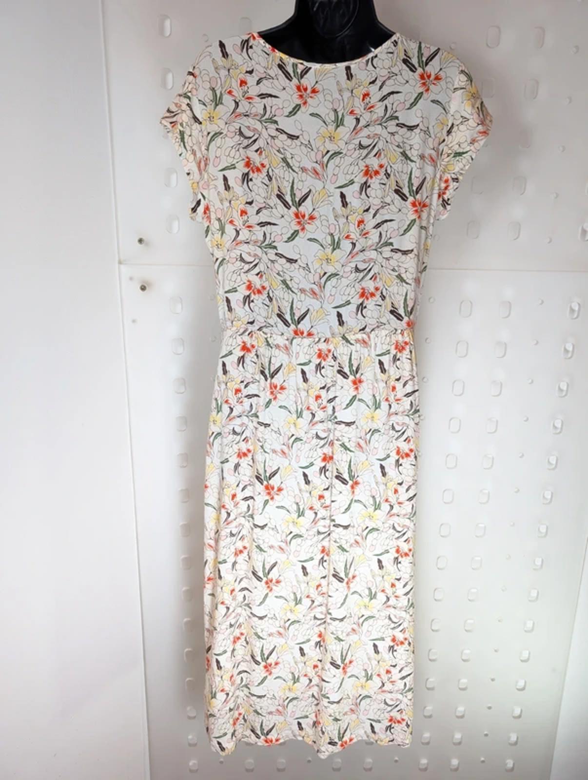 & Other Stories Floral Midi Dress Viscose EU 38 UK 10