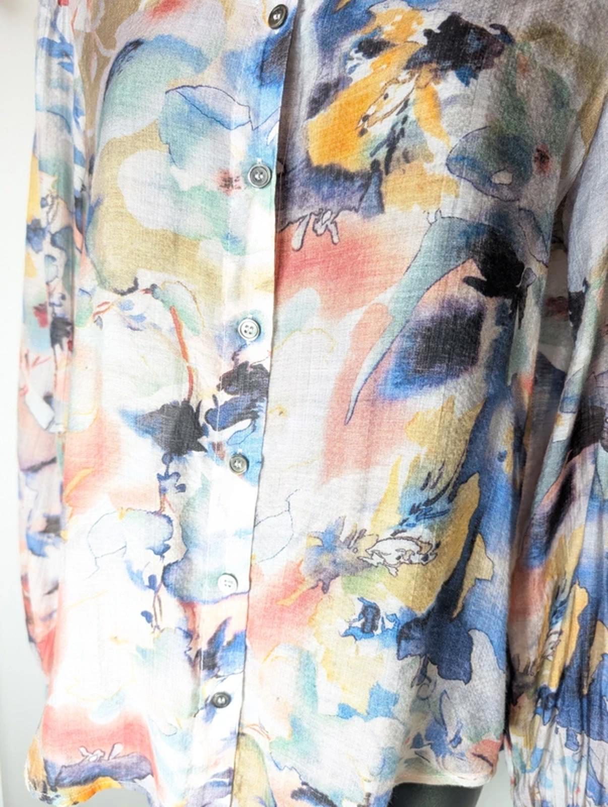 Black Colour ‘Brooke’ Water Pastel Sheer Shirt XS/S (UK 8/10)