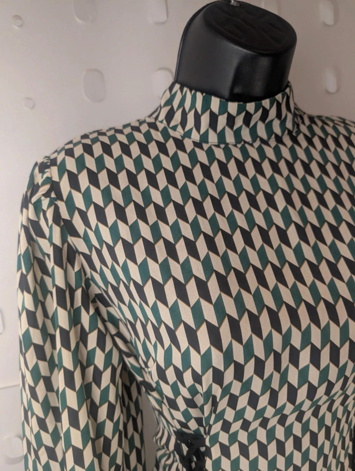 Blue Vanilla geometric print dress UK 10