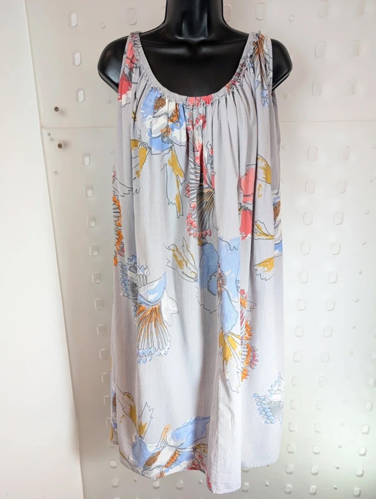 Bruuns Bazaar Copenhagen Cotton Silk Dress Tie Waist Pockets UK12