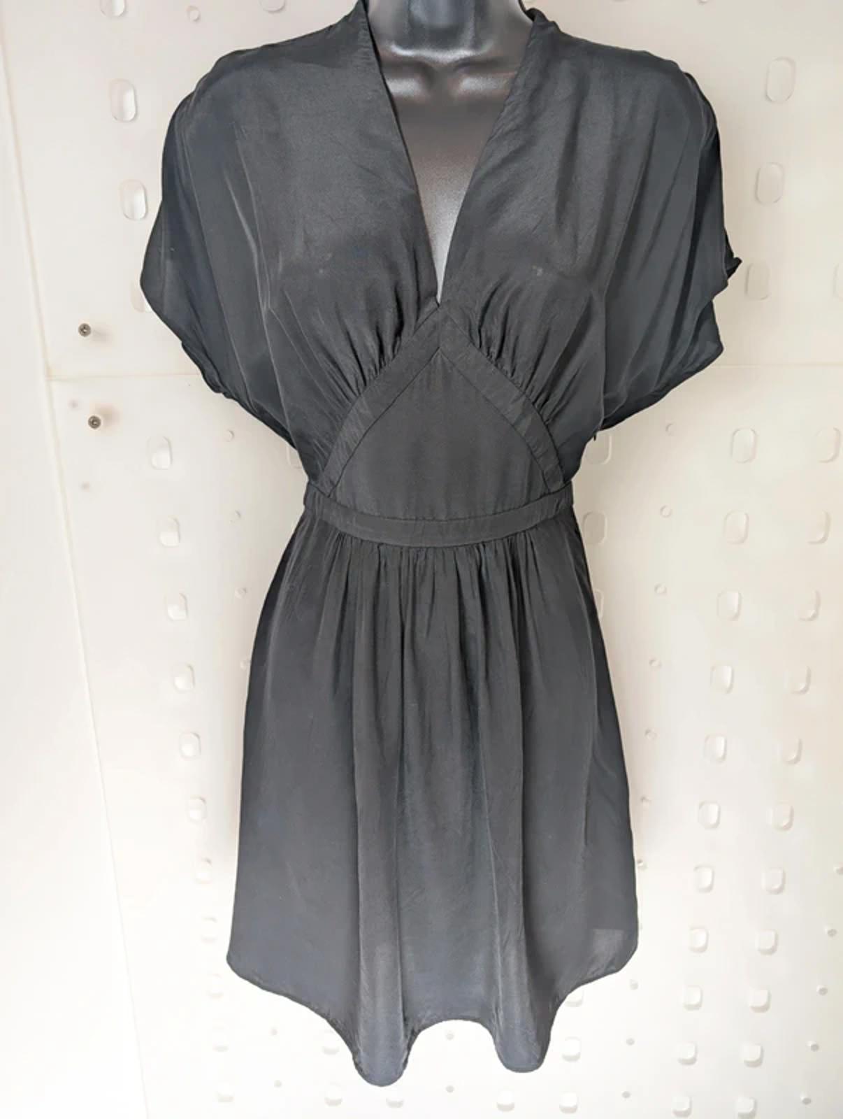 & Other Stories Black Viscose Mini Dress EU36 UK8