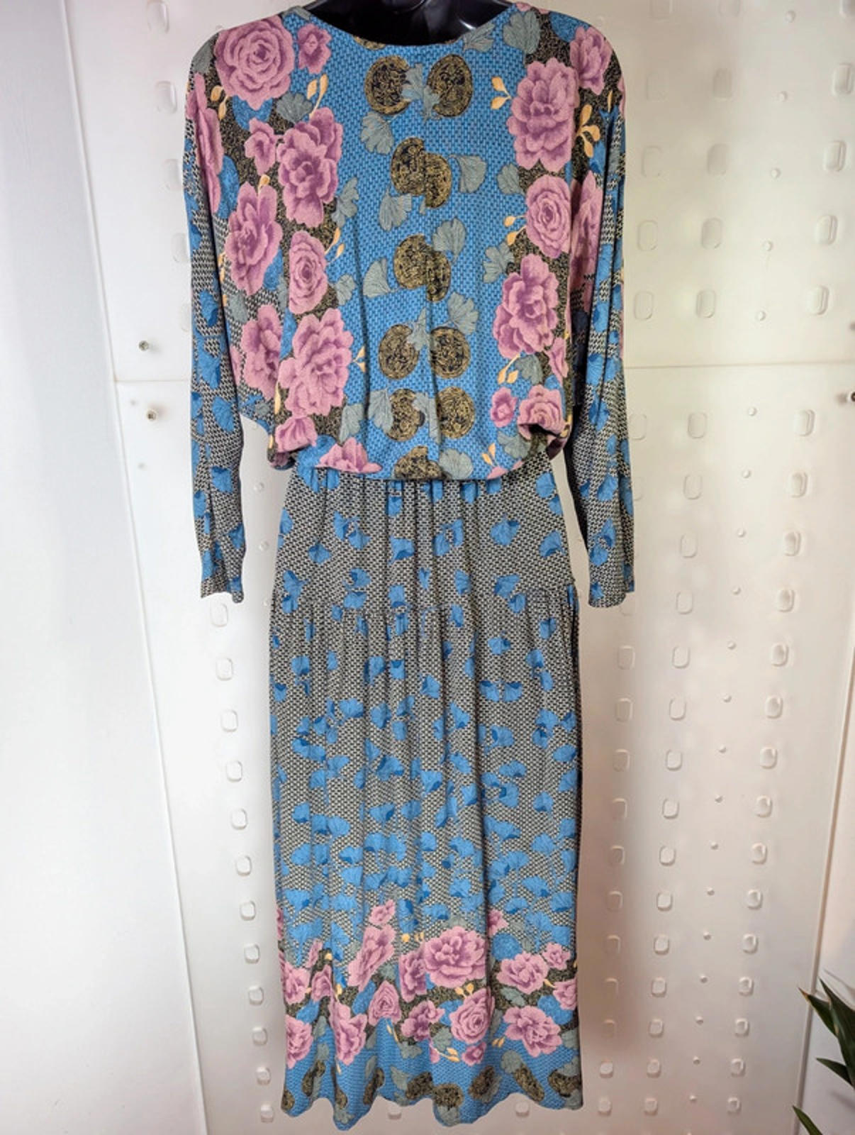 Carole Little oriental-style maxi dress – oversized fit