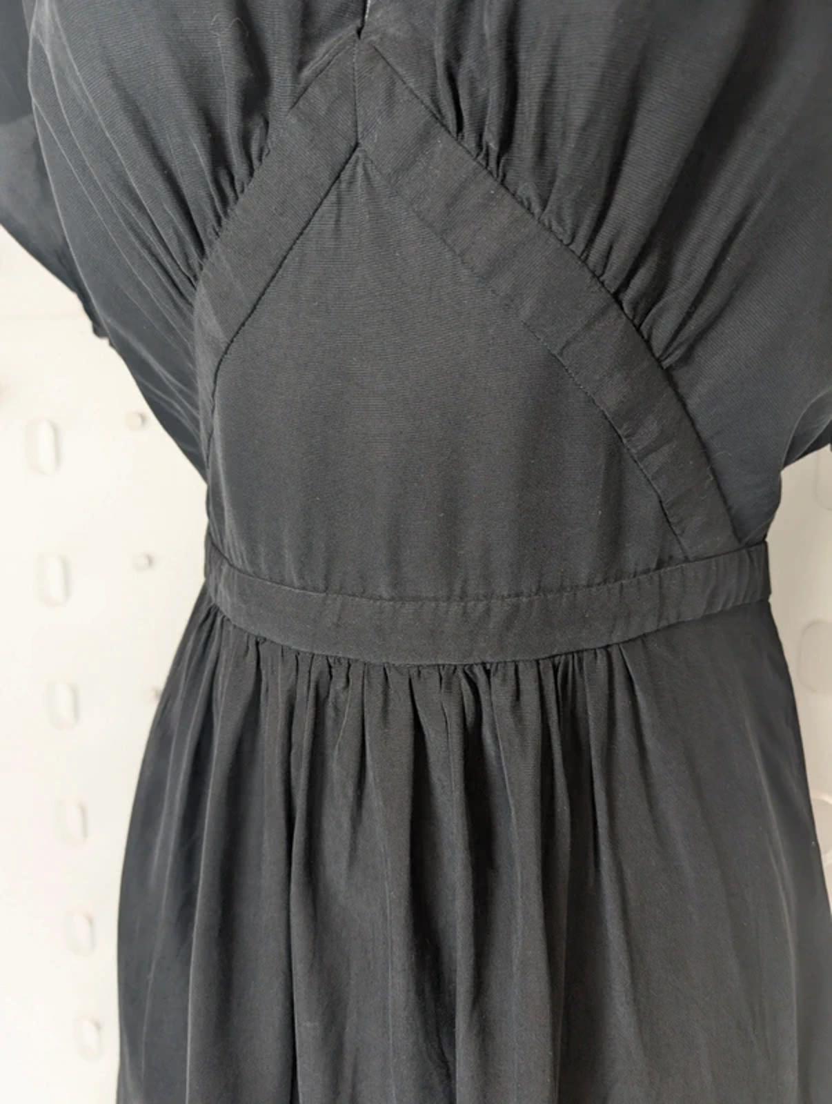 & Other Stories Black Viscose Mini Dress EU36 UK8