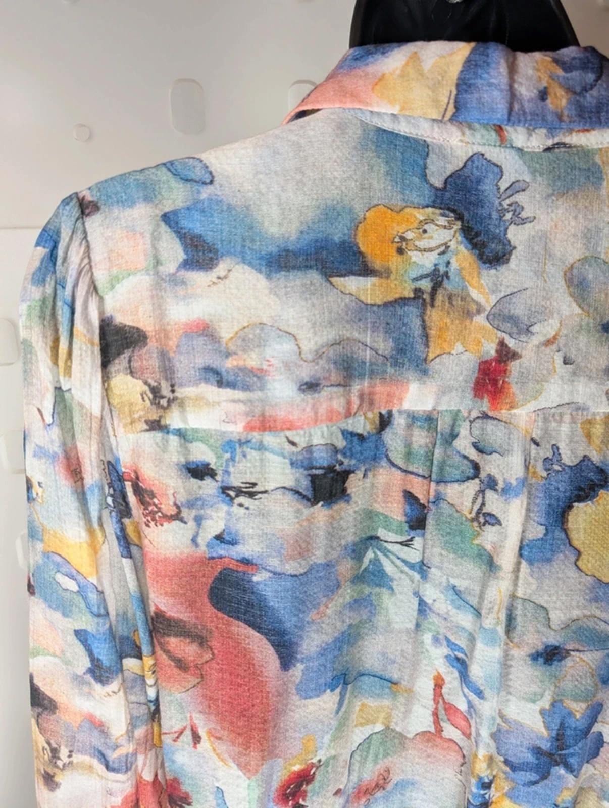 Black Colour ‘Brooke’ Water Pastel Sheer Shirt XS/S (UK 8/10)