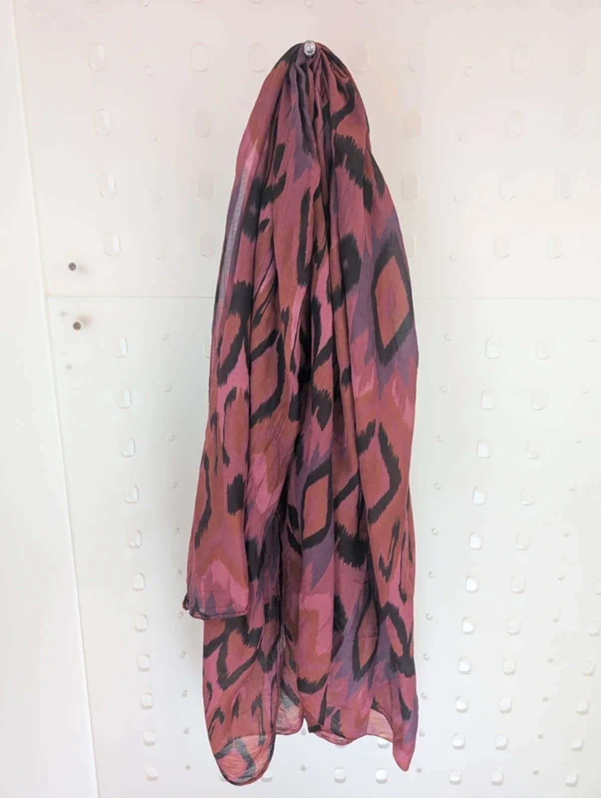 Black Colour Kaya Silk Cotton Sarong / Scarf NWT