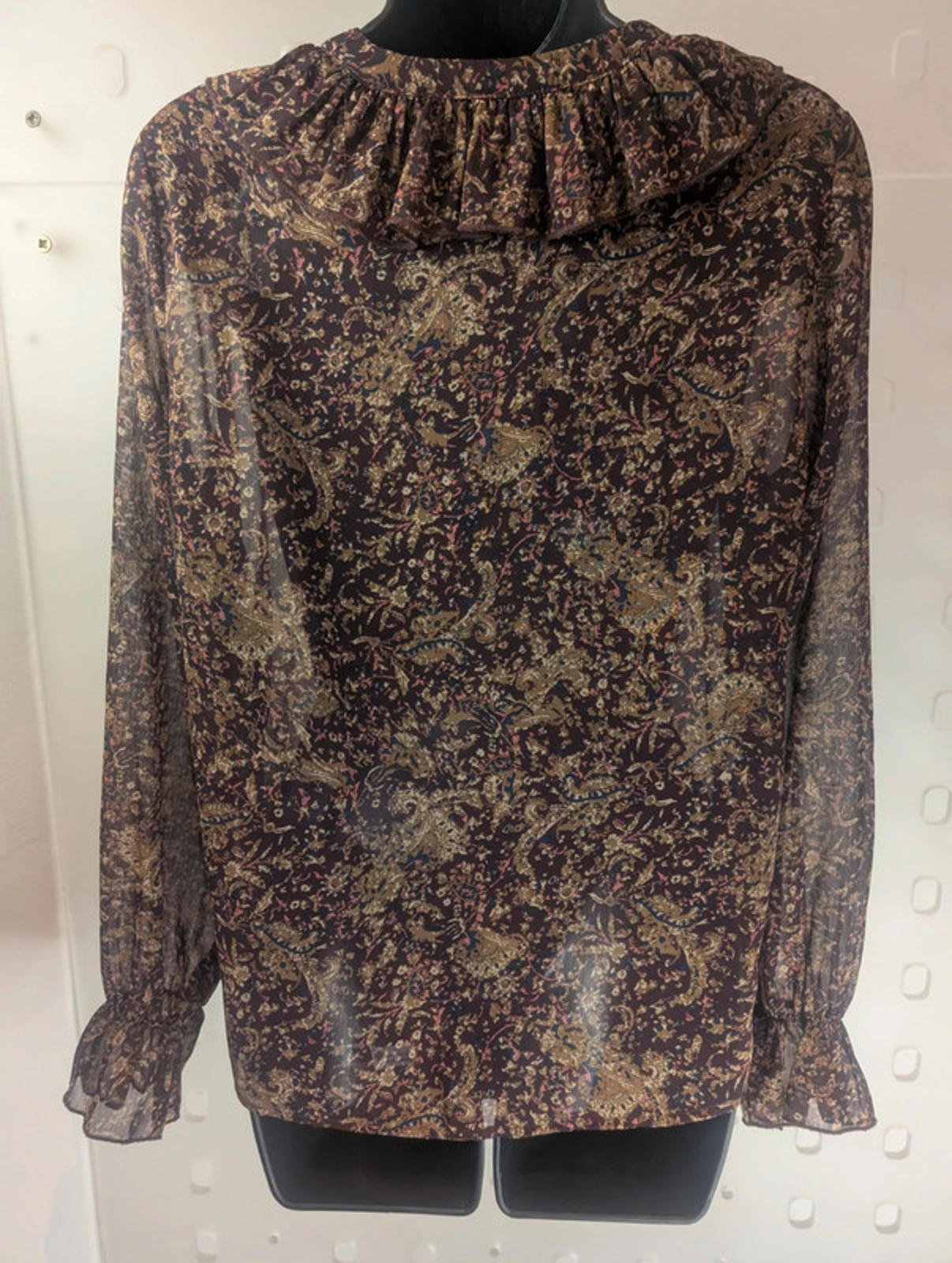 b.young paisley frill blouse size 8