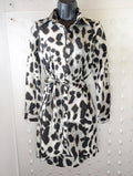Dancing Leopard Leopard Print Shirt Dress with Belt – XS
