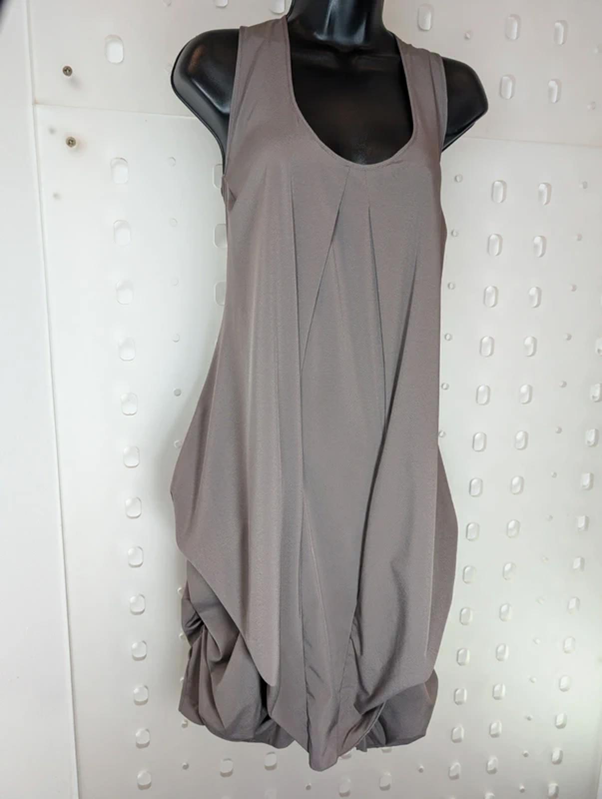 Areline Paris Draped Tank Dress Taupe T3 Loose Fit