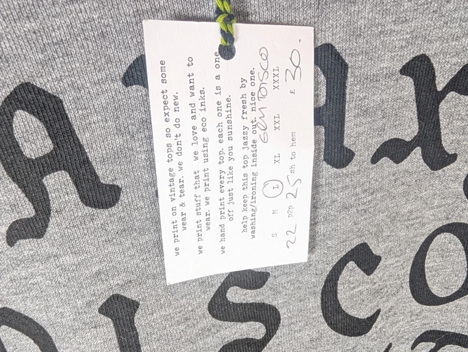 Born Again Prints Vintage Sweatshirt L Hand Printed Graphic Y2K Streetwear