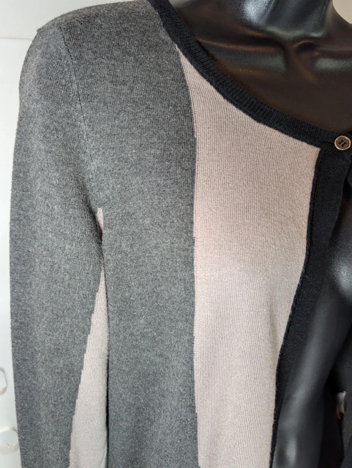 Coster Copenhagen Grey Button Cardigan Wing Detail Viscose Blend UK S