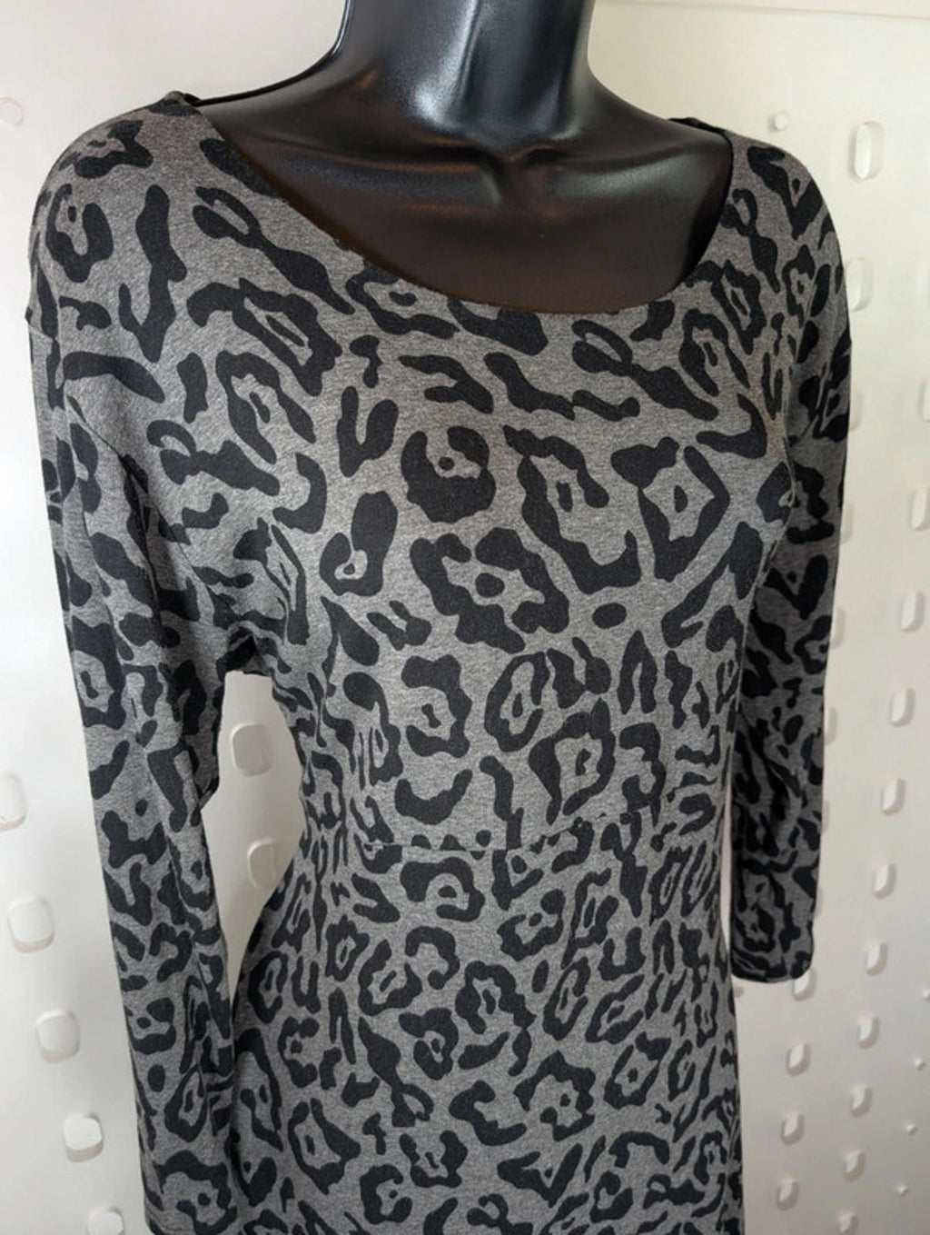 Masai Leopard Jersey Midi Dress with Pockets – Size L