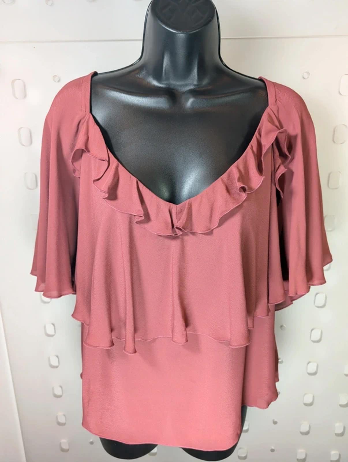 & Other Stories Dusky Pink Floaty Blouse UK 16 RRP87 Feminine Viscose