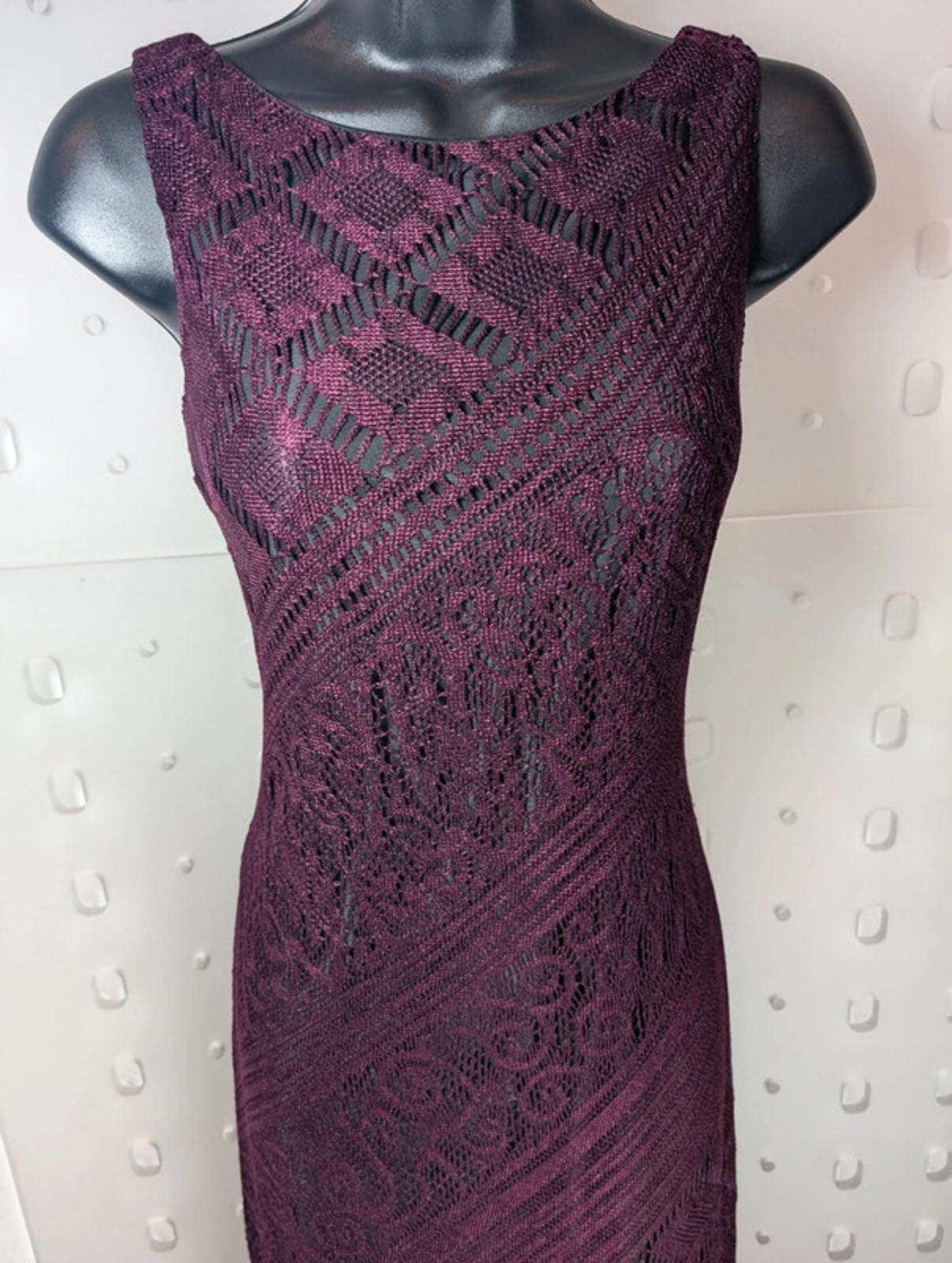 Berkertex black lace midi dress UK 12