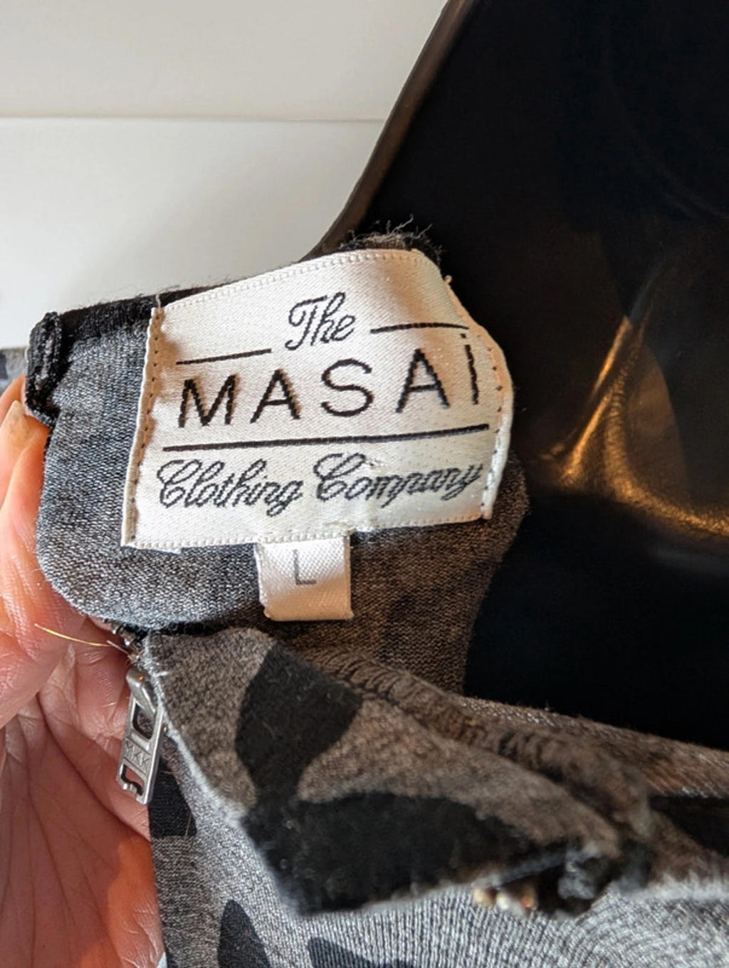 Masai Leopard Jersey Midi Dress with Pockets – Size L