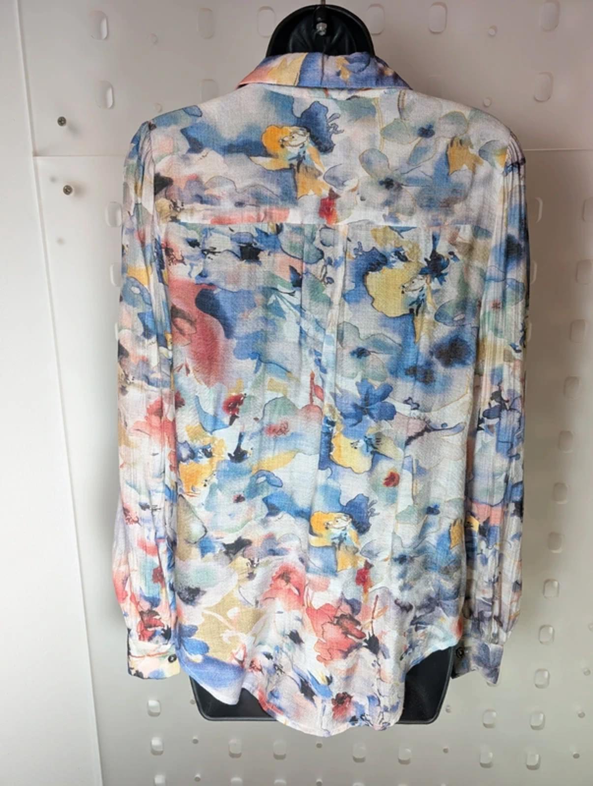 Black Colour ‘Brooke’ Water Pastel Sheer Shirt XS/S (UK 8/10)