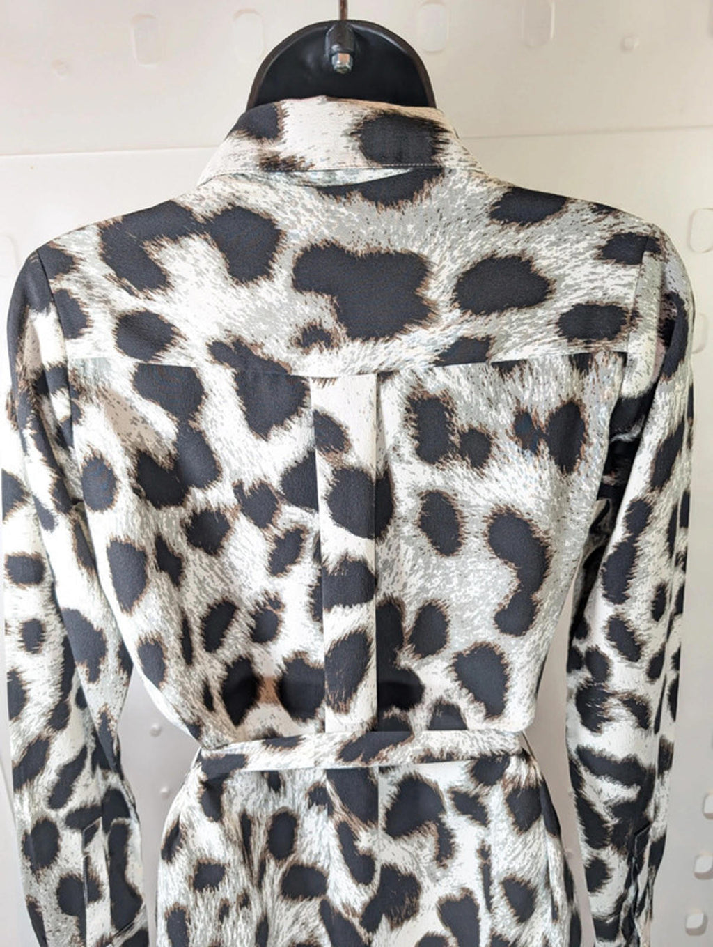 Dancing Leopard Leopard Print Shirt Dress with Belt – XS