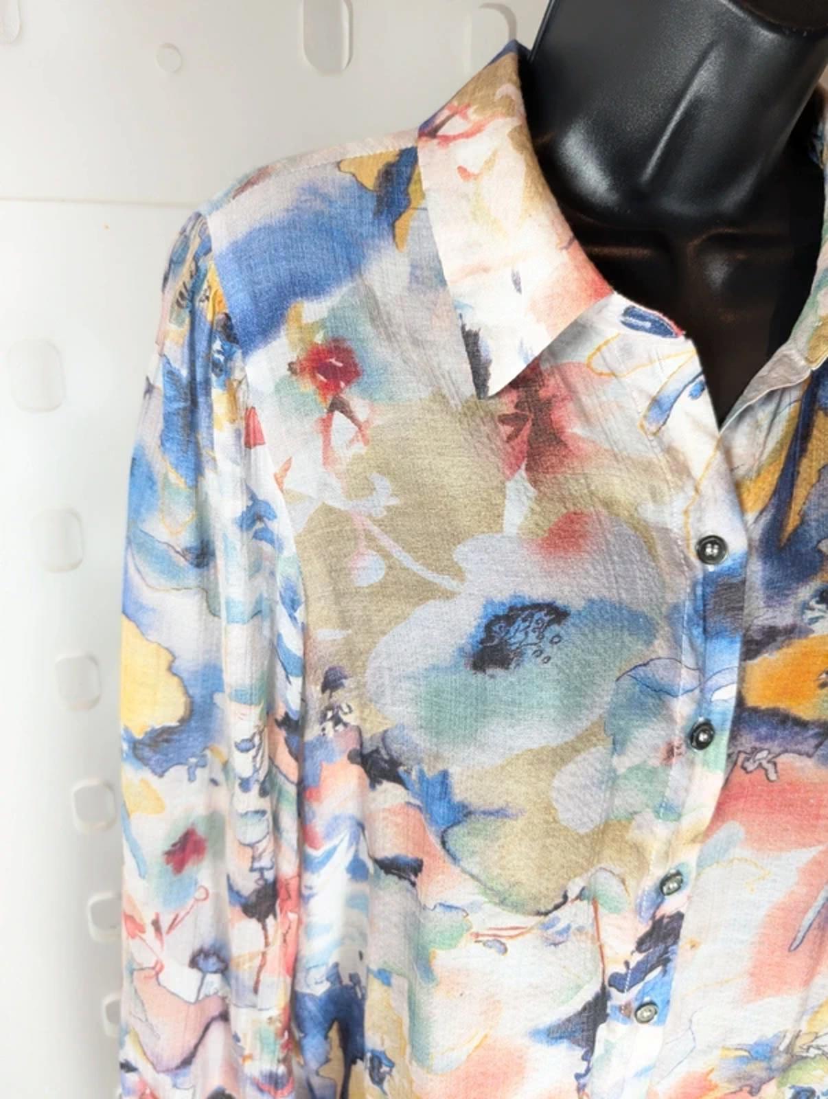 Black Colour ‘Brooke’ Water Pastel Sheer Shirt XS/S (UK 8/10)