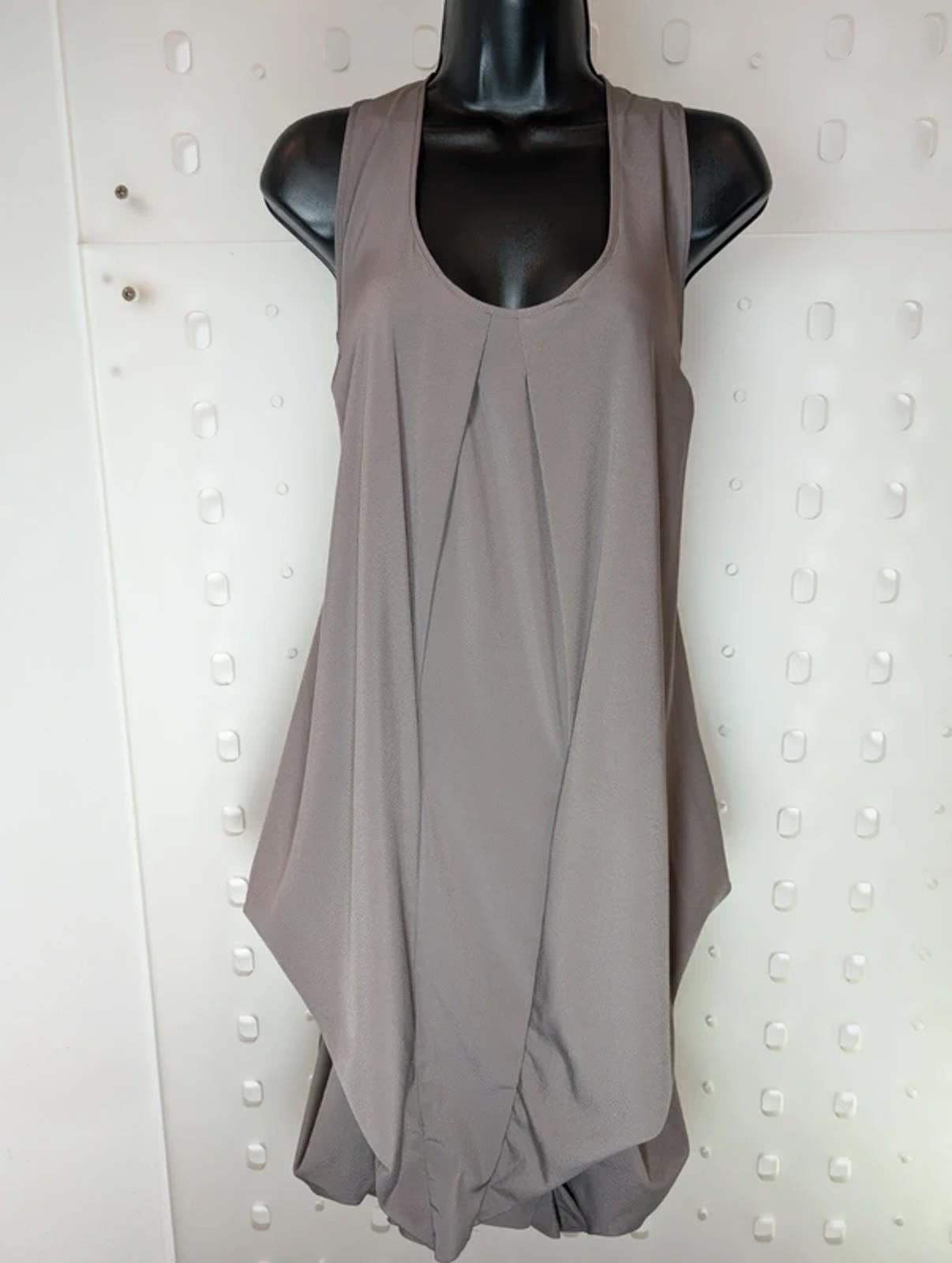 Areline Paris Draped Tank Dress Taupe T3 Loose Fit