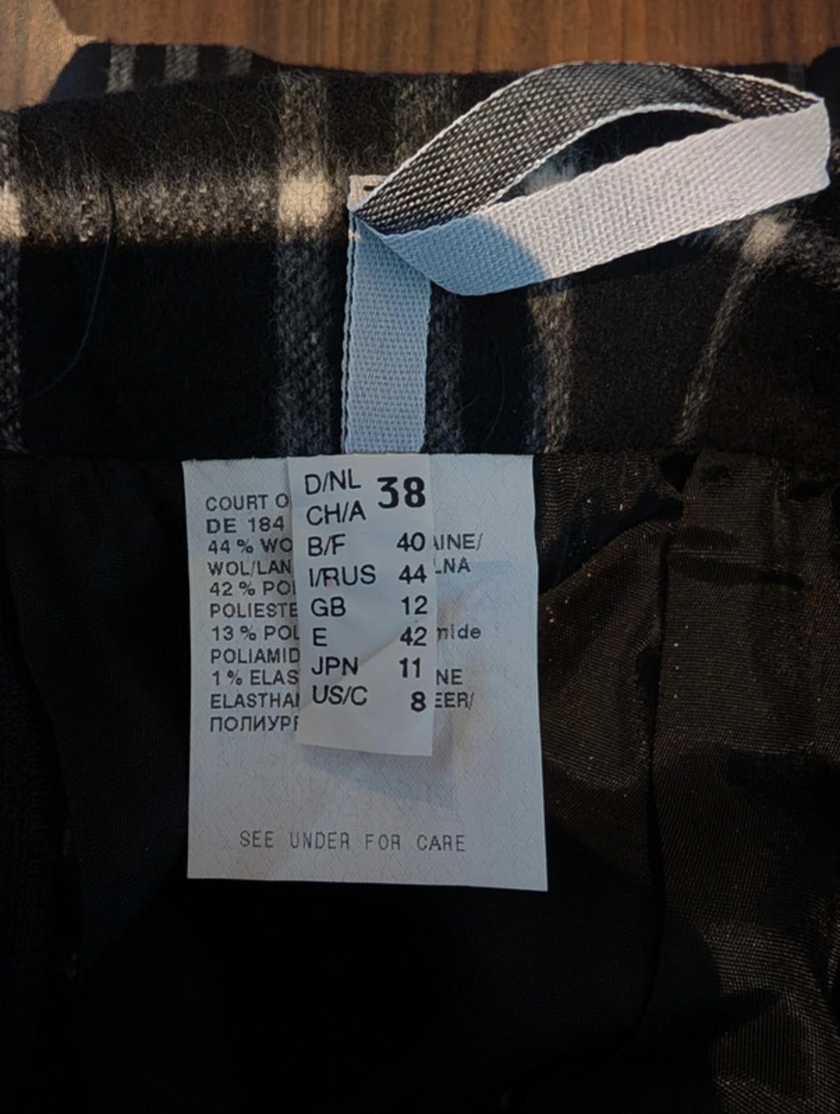 Court One by Gerry Weber Tartan Skirt – UK 12 Wool-Feel Tailored Mini