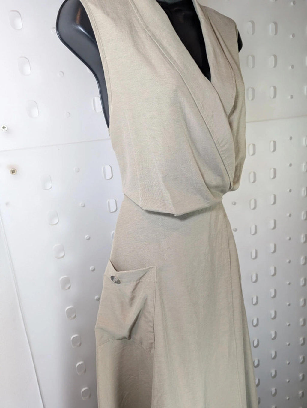 St Michael Vintage Cotton Midi Dress – Made in the UK (UK 16 Long)