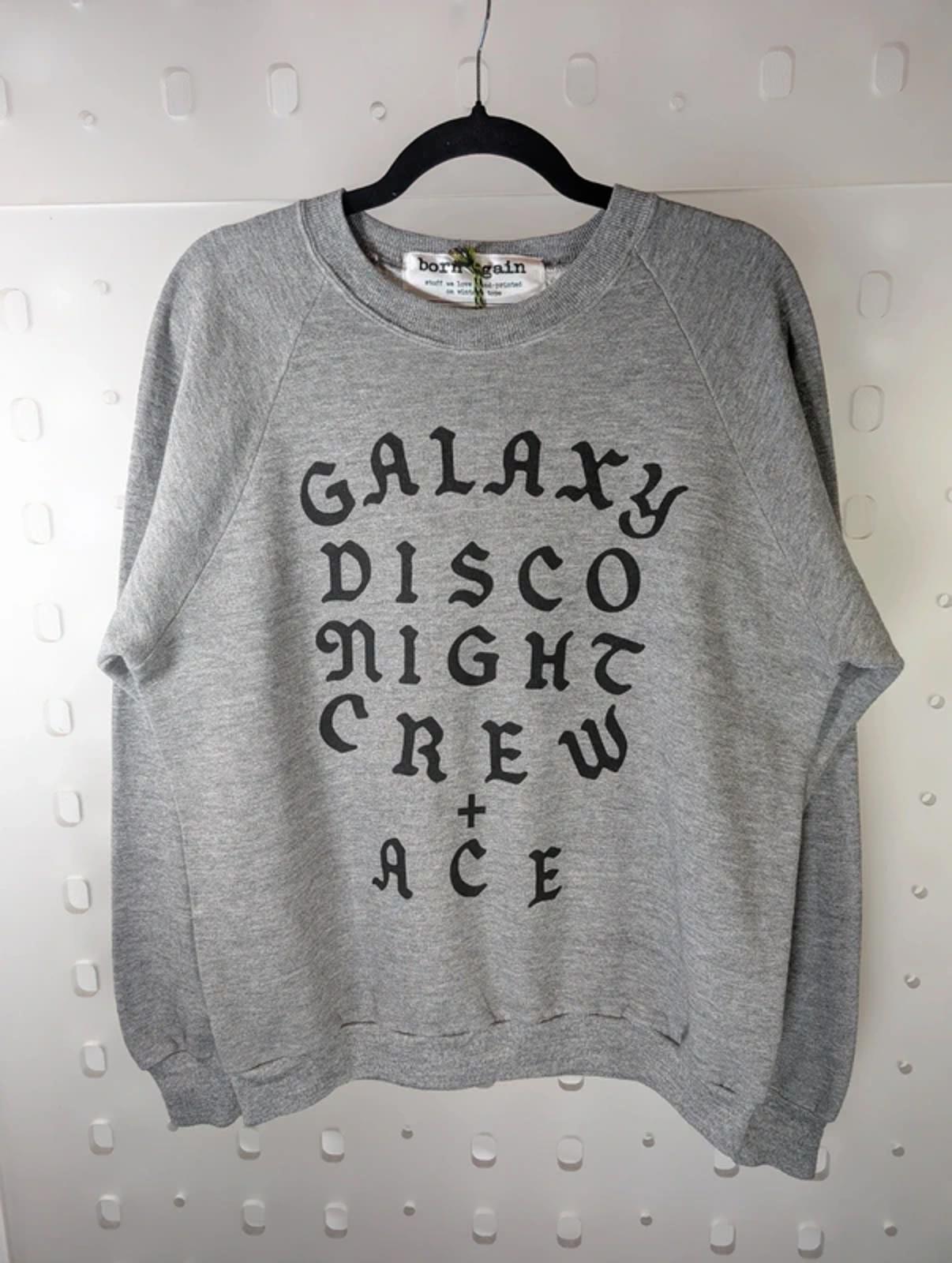 Born Again Prints Vintage Sweatshirt L Hand Printed Graphic Y2K Streetwear