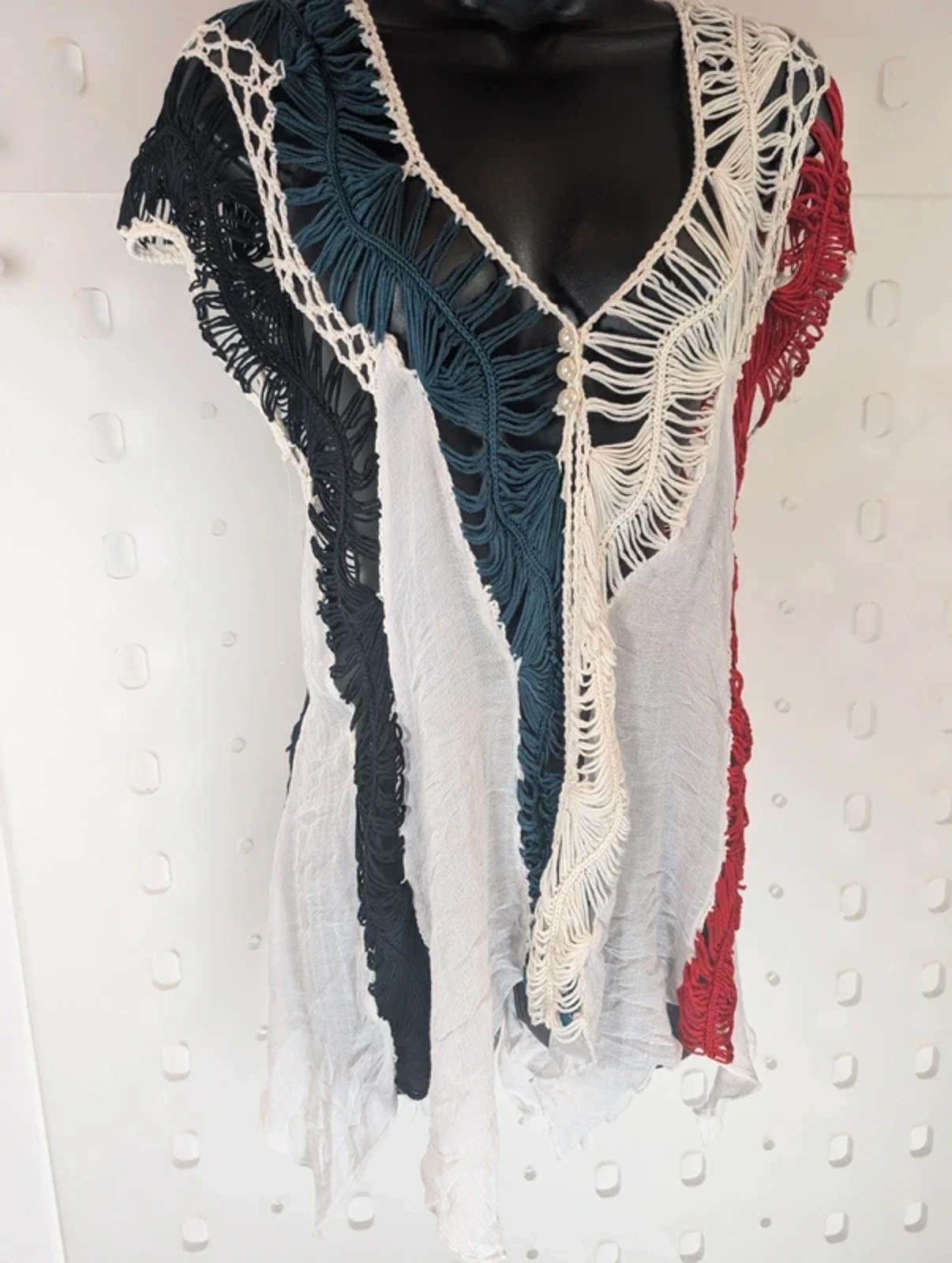 Crochet Boho Top Size 10/12