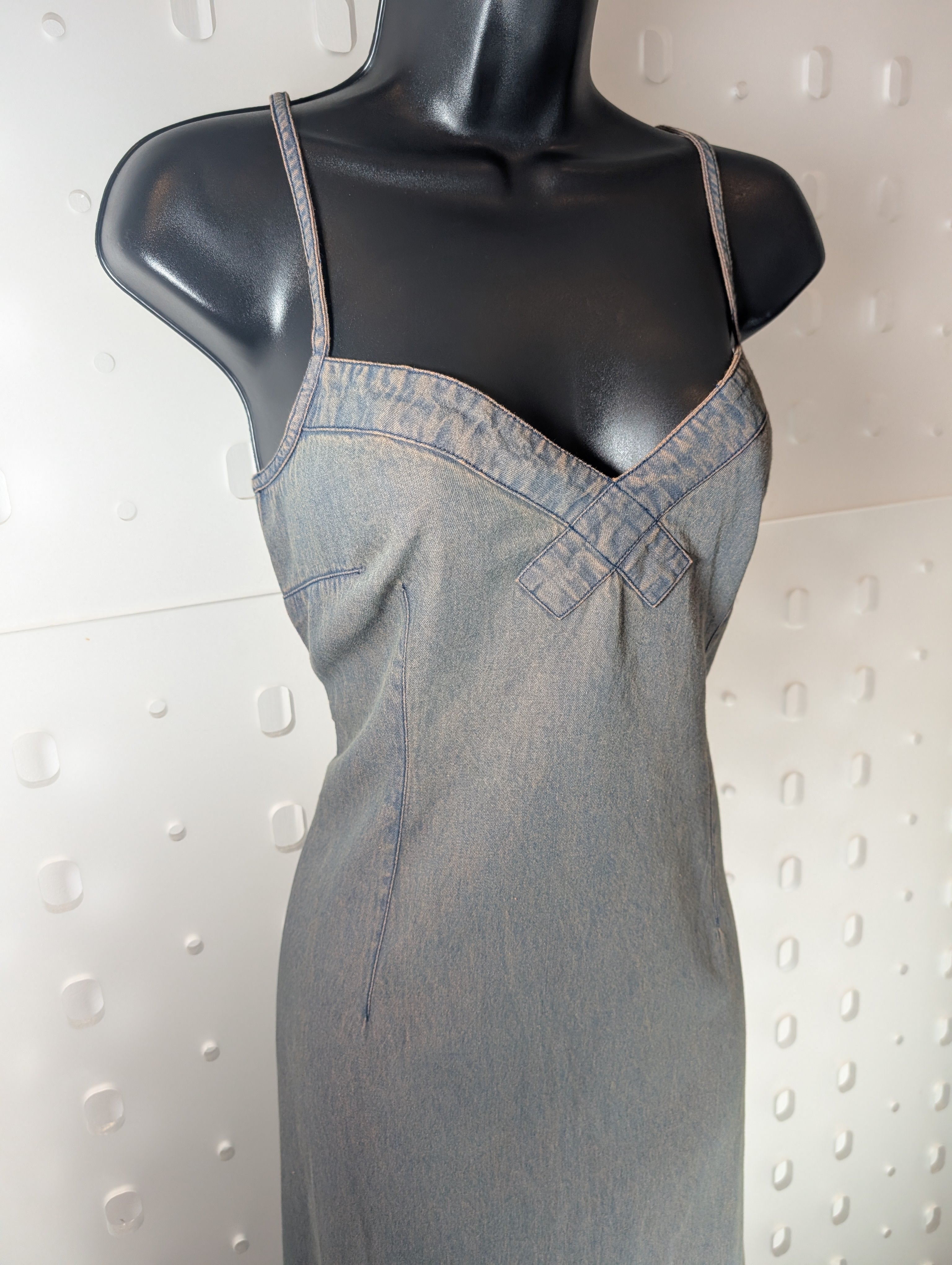 Denim midi dress by Cazz  UK M