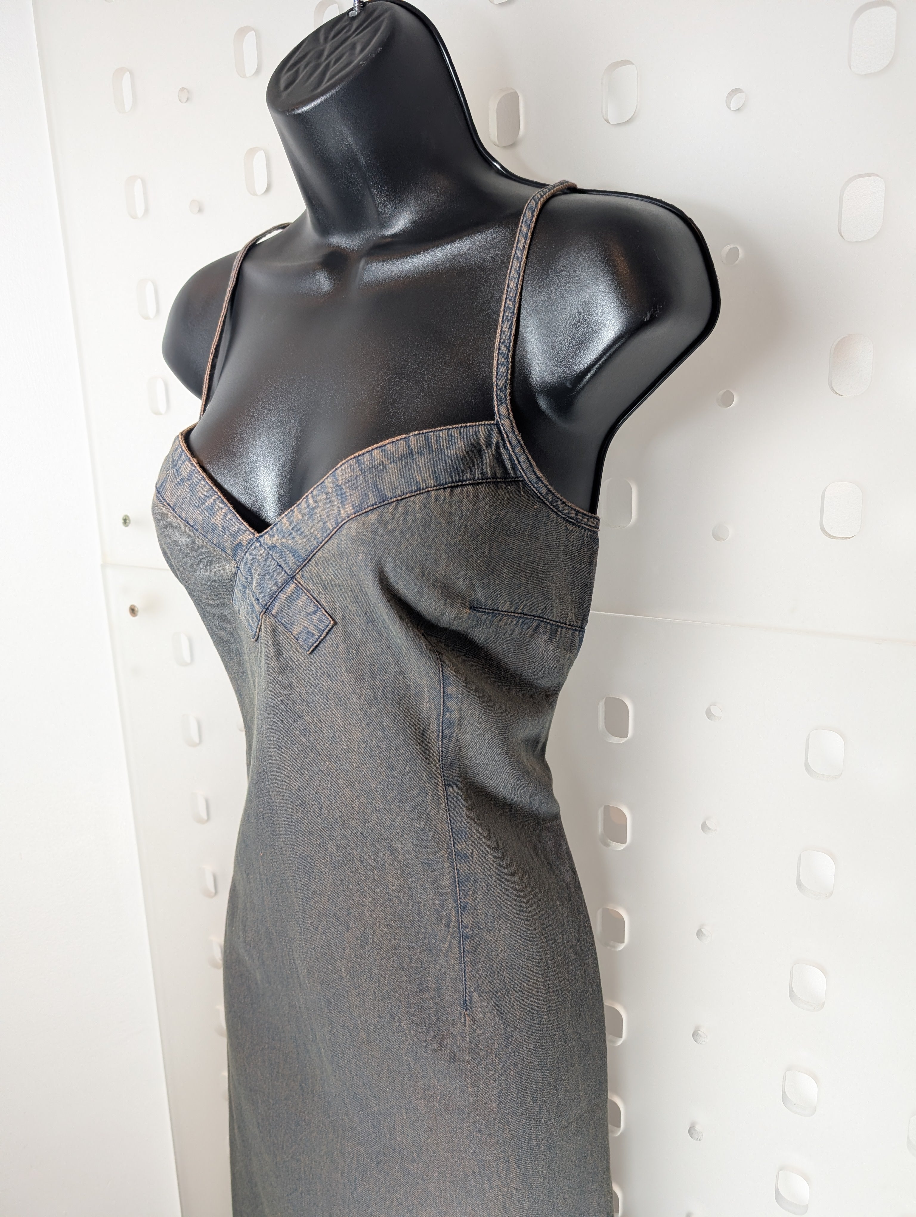 Denim midi dress by Cazz  UK M